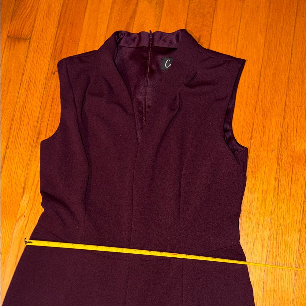 Stunning, Elegant Women’s Connected Apparel Eggplant Sleeveless Jumpsuit size 12 - Picture 3 of 9